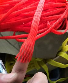 Red PE Protective Mesh Netting , Net Plastic Mesh Sleeving For Metal Hardware